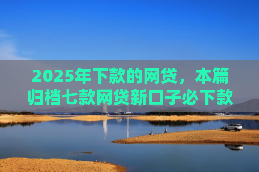 2025年下款的网贷，本篇归档七款网贷新口子必下款