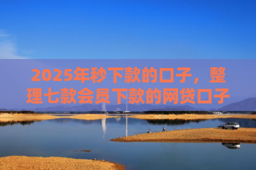 2025年秒下款的口子，整理七款会员下款的网贷口子