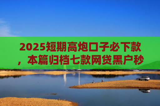 2025短期高炮口子必下款，本篇归档七款网贷黑户秒下款口子