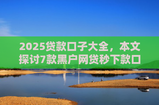 2025贷款口子大全，本文探讨7款黑户网贷秒下款口子