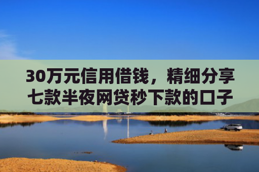 30万元信用借钱，精细分享七款半夜网贷秒下款的口子