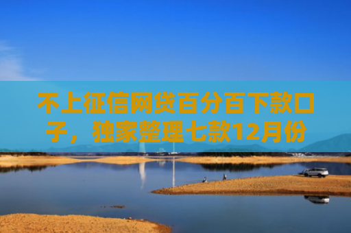 不上征信网贷百分百下款口子，独家整理七款12月份网贷能下款口子
