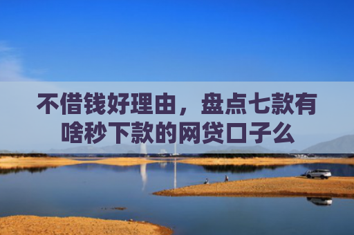 不借钱好理由，盘点七款有啥秒下款的网贷口子么