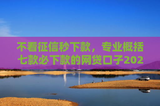 不看征信秒下款，专业概括七款必下款的网贷口子2025iOS
