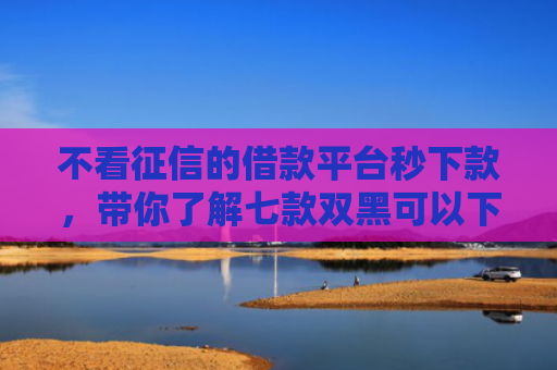 不看征信的借款平台秒下款，带你了解七款双黑可以下款的网贷口子