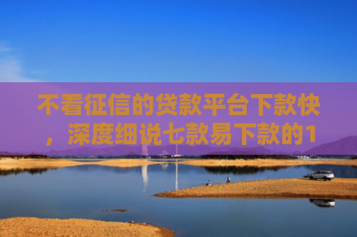 不看征信的贷款平台下款快，深度细说七款易下款的14天网贷口子