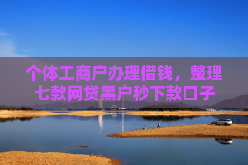 个体工商户办理借钱，整理七款网贷黑户秒下款口子