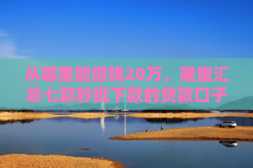 从哪里能借钱20万，隆重汇总七款秒批下款的贷款口子