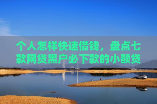 个人怎样快速借钱，盘点七款网贷黑户必下款的小额贷