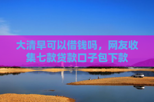 大清早可以借钱吗，网友收集七款贷款口子包下款