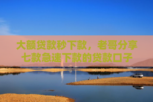 大额贷款秒下款，老哥分享七款急速下款的贷款口子