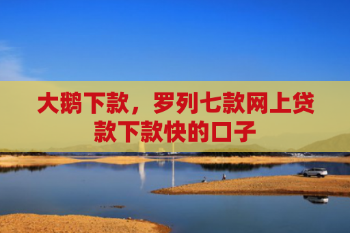 大鹅下款，罗列七款网上贷款下款快的口子
