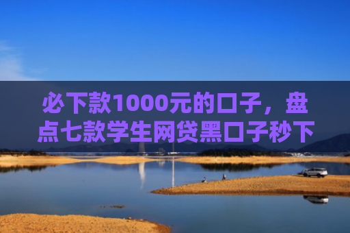 必下款1000元的口子，盘点七款学生网贷黑口子秒下款
