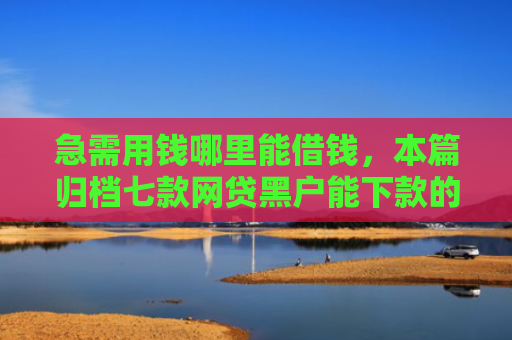 急需用钱哪里能借钱，本篇归档七款网贷黑户能下款的有没有