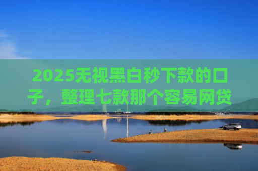 2025无视黑白秒下款的口子，整理七款那个容易网贷下款的口子