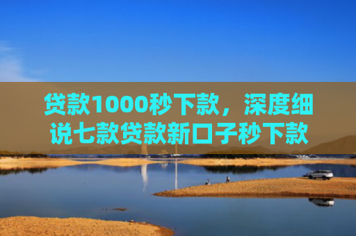 贷款1000秒下款，深度细说七款贷款新口子秒下款