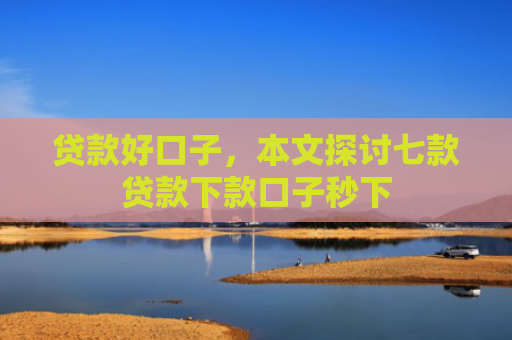 贷款好口子，本文探讨七款贷款下款口子秒下