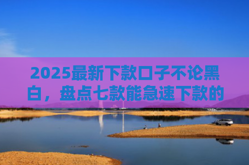 2025最新下款口子不论黑白，盘点七款能急速下款的网贷口子