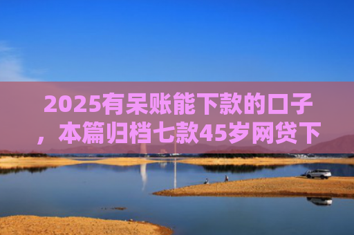 2025有呆账能下款的口子，本篇归档七款45岁网贷下款的口子