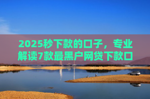 2025秒下款的口子，专业解读7款最黑户网贷下款口子