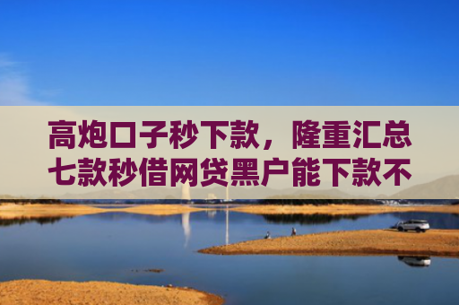 高炮口子秒下款，隆重汇总七款秒借网贷黑户能下款不