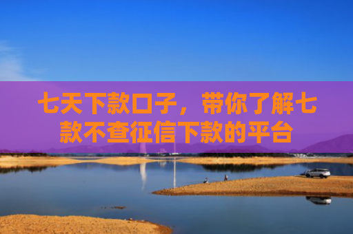 七天下款口子，带你了解七款不查征信下款的平台