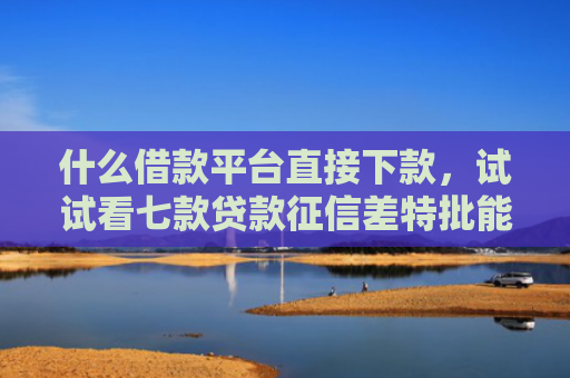 什么借款平台直接下款，试试看七款贷款征信差特批能下款吗