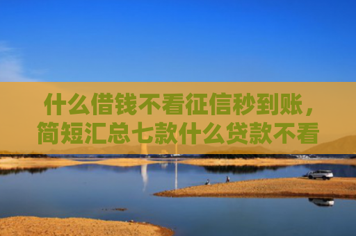什么借钱不看征信秒到账，简短汇总七款什么贷款不看征信秒下款