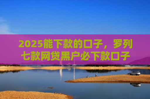 2025能下款的口子，罗列七款网贷黑户必下款口子