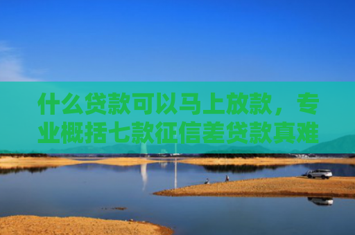 什么贷款可以马上放款，专业概括七款征信差贷款真难下款吗