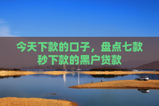 今天下款的口子，盘点七款秒下款的黑户贷款