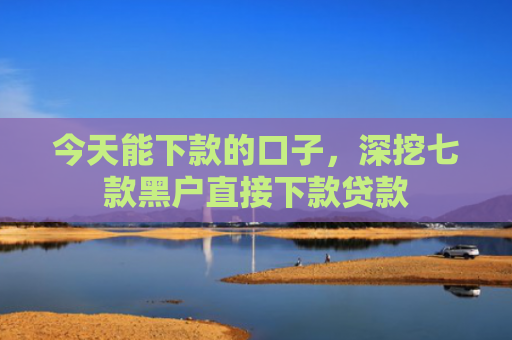 今天能下款的口子，深挖七款黑户直接下款贷款
