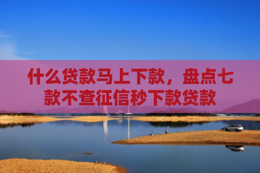 什么贷款马上下款，盘点七款不查征信秒下款贷款