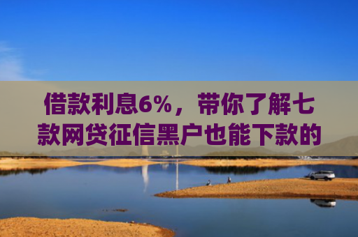 借款利息6%，带你了解七款网贷征信黑户也能下款的app