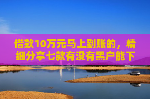 借款10万元马上到账的，精细分享七款有没有黑户能下款的网贷