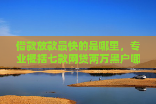 借款放款最快的是哪里，专业概括七款网贷两万黑户哪个好下款