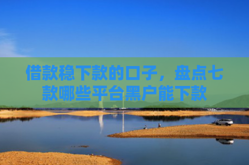 借款稳下款的口子，盘点七款哪些平台黑户能下款