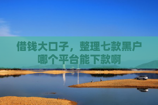 借钱大口子，整理七款黑户哪个平台能下款啊