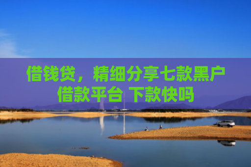 借钱贷，精细分享七款黑户借款平台 下款快吗