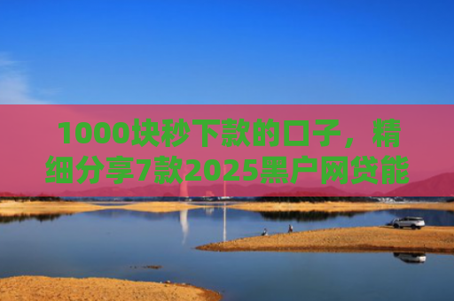 1000块秒下款的口子，精细分享7款2025黑户网贷能下款的口子