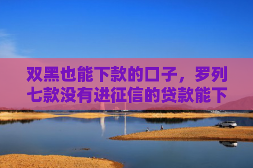 双黑也能下款的口子，罗列七款没有进征信的贷款能下款吗