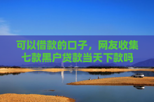 可以借款的口子，网友收集七款黑户贷款当天下款吗