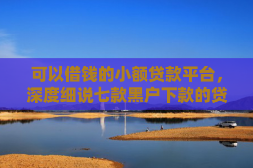 可以借钱的小额贷款平台，深度细说七款黑户下款的贷款口子