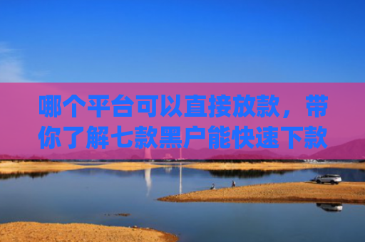 哪个平台可以直接放款，带你了解七款黑户能快速下款的小额贷款app