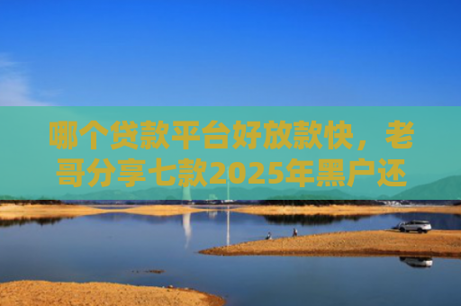 哪个贷款平台好放款快，老哥分享七款2025年黑户还能下款的APP