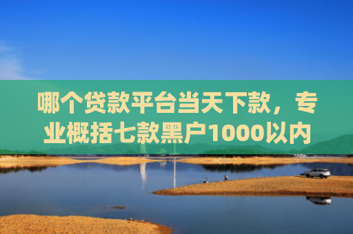 哪个贷款平台当天下款，专业概括七款黑户1000以内必下款的app