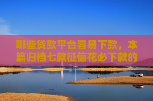 哪些贷款平台容易下款，本篇归档七款征信花必下款的网贷