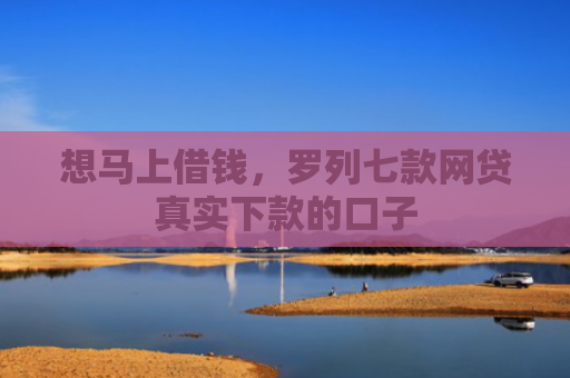 想马上借钱，罗列七款网贷真实下款的口子