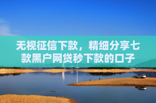 无视征信下款，精细分享七款黑户网贷秒下款的口子