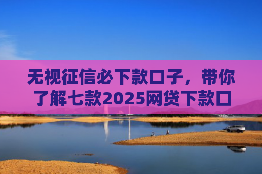 无视征信必下款口子，带你了解七款2025网贷下款口子